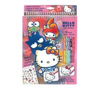 HELLO KITTY COLOURING SET WITH COLOUR PENCILS FRIENDS