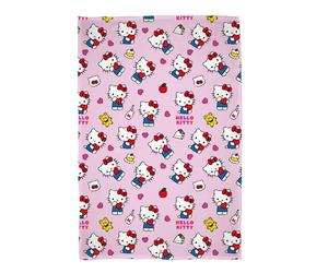 Hello Kitty Couverture Polaire sous Licence | Design Super Doux et Chaud avec Ourson et Bouteilles de Lait | Parfaite pour la Maison, la Chambre, Les soirées Pyjama et Le Camping - 100 x 150 cm