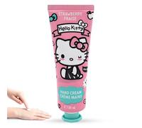 Hello Kitty Crème pour les mains à la fraise - 30 ml - Hydratante, nourrissante et pénètre rapidement - Pour enfants, adolescents et adultes - Idée cadeau - Format voyage
