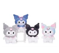 Hello Kitty - Doudou 30 cm - Design Kuromi - Peluche douce pour enfants et adultes - 4 designs au choix - Parfait pour les fans et les collectionneurs - Noir