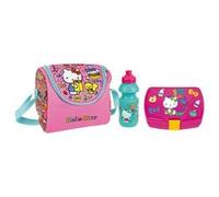 HELLO KITTY - Ensemble goûter 3 pièces (boite goûter, gourde, sac isotherme) Rose G