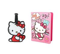 Hello Kitty Ensemble porte-passeport et étiquette à bagages