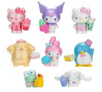 Hello Kitty and Friends Lot de 8 collations sucrées avec accessoires Mix and Match Sweet - Figurines de 5,1 cm - Hello Kitty, My Melody, Kuromi, Cinnamoroll, Pompompurin, Keroppi et Tuxedosam