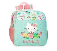 Hello Kitty Floral Kitty Sac à dos préscolaire adaptable à chariot vert 23 x 25 x 10 cm Polyester