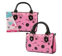 Hello Kitty Giochi Preziosi Sac à main mode avec carte de crédit jouet, couleur lilas, icônes et nom imprimés, poignées noires, convient pour les enfants à partir de 3 ans