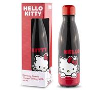 Hello Kitty Gourde isotherme en aluminium pour enfant - Sans BPA - 500 ml - Isolée - Durable - Noir