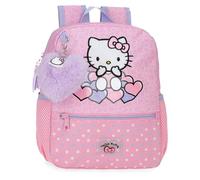 Hello Kitty Hearts & Dots Sac à dos scolaire adaptable au chariot rose 23 x 28 x 10 cm Polyester 6,44 L