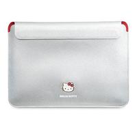 Hello Kitty Étui pour ordinateur portable HKCS14PGHDLMS – PU, logo métal argenté – Argent 13/14"