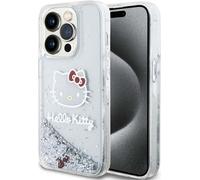 MOBO Hello Kitty HKHCP14XLIKHET Coque de protection pour iPhone 14 Pro Max 6,7" Argent Rigide Paillettes Liquides Charms Tête de Kitty
