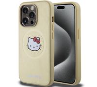 Hello Kitty Hkhmp15Lpghckd Iphone 15 Pro6.1 Złoty/Gold Hardcase Leather Kitty Head Magsafe