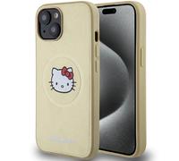 Hello Kitty Hkhmp15Spghckd Iphone 15 / 14 / 13 6.1 Złoty/Gold Hardcase Leather Kitty Head Magsafe