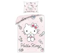 Hello Kitty Housse de Couette Taie Set Lit 140x200cm Original Officiel Rose