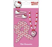 Hello Kitty Kit de beauté pour enfant avec pinces, scrunchie et collier