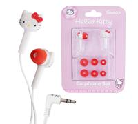 Hello Kitty Kit Écouteurs In-Ear 3,5 mm Stéréo Blanc + Autocollants