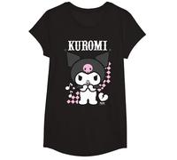 Hello Kitty - Kuromi Anime T-Shirt, Fille, Noir, L