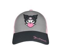 Hello Kitty - Kuromi - Casquette de baseball réglable pour fille - Rose/gris