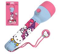 Hello Kitty Lampe torche LED pour enfants | Lampe de poche Sanrio avec dragonne | Jolie lampe de poche rose pour filles | Lumière LED portable pour le camping, l'école, la nuit | Cadeaux Hello Kitty à