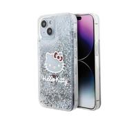 Hello Kitty Liquid Glitter Charms Case, Argent - iPhone 15