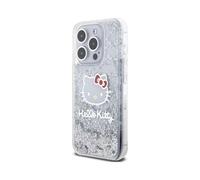 Hello Kitty Liquid Glitter Charms Case, Argent - iPhone 15 Pro