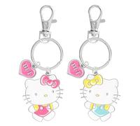 Hello Kitty Sanrio BFF Lot de 2 porte-clés - My Melody, Mimmy White Licence officielle, Hello Kitty et Mimmy White, Small