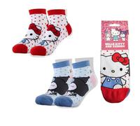 Hello Kitty Lot de chaussettes de cheville pour un usage quotidien et le sport - Lot de chaussettes douces et respirantes pour chaussures et chaussures décontractées, multicolore, 23-26