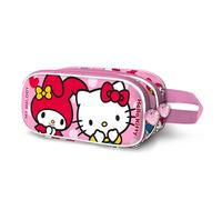 Hello Kitty Lovely-Trousse 3D Double, Rose, 22 x 10 cm