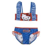 Hello Kitty Maillot de Bain 2 pièces pour Fille réglable et léger, idéal pour l'été, la Plage et la Piscine, Bleu, 6 Ans
