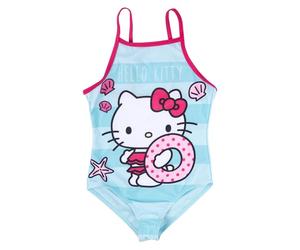 Hello Kitty - Maillot de bain pour fille - Summer Love - Bleu, bleu, 122 cm-128 cm