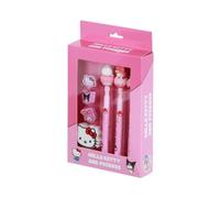 Karactermania Mix-Pack Hello Kitty – 3 crayons éternels, 3 gommes, taille-crayon – Rose 14 x 23 cm