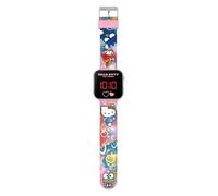 Hello Kitty Montre à Quartz numérique à LED avec Bracelet en Silicone Rose, Moderne