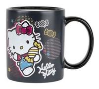 Konix Mug thermoréactif Hello Kitty 320 ml Motif bonbons Noir
