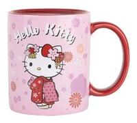 Konix Mug thermoréactif Hello Kitty – 320 ml – Motif kimono Rouge