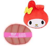 Hello Kitty My Melody Coussin Chauffant Micro onde, Graine de Lin Peluche Réutilisable, Chaud-Froid Relaxation Heating Pad, Kawaii Cadeau Bien-être (Blanc/Rouge My Melody)