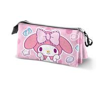 Hello Kitty My Melody Sweets-Trousse Triple, Rose 23 x 11 cm