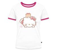 Hello Kitty Ours en Peluche sur Le Dos T Shirt Femme Contrasté