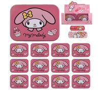 Hello Kitty Pansements Enfants - Set de 12 Boîtes avec 24 Pansements Colorés par Boîte - Waterproof & Hypoallergéniques - Idéal pour École, Crèche, Voyage & Trousse de Secours