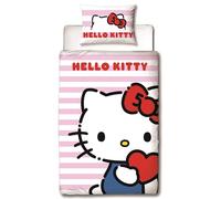 Lyo Parure de lit HELLO KITTY réversible Microfibre 140x200 cm + taie 63x63 cm