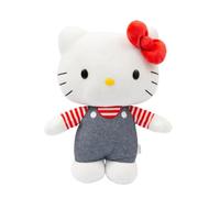 Hello Kitty, Peluche, 30 cm, Modèle Bleu Denim, pour Les Enfants dès 3 Ans, HKT133