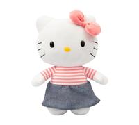 Hello Kitty, Peluche, 30 cm, Modèle Robe Denim, pour Les Enfants dès 3 Ans, HKT131