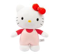 Hello Kitty, Peluche Hello Kitty, 30 cm, Modèle Salopette Rose, pour Les Enfants dès 3 Ans, HKT132