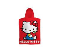 Hello Kitty Poncho Serviette 100% Coton Rouge Cheeky Plage Piscine Bain