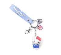 KIDS EUROSWAN Hello Kitty Porte-clés avec cordon en caoutchouc 3D pour sac à crayons, bleu, Taille Unique