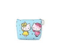 Hello Kitty Porte-monnaie Porte-monnaie Imprimé Dessin animé PU Mélodie Mignon Porte-monnaie Porte-Clés Sac de Rangement Sanrio Kuromi Kawaii Mini Pochette, bordeaux, 11cm