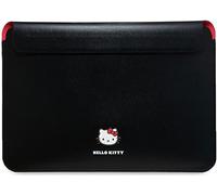 Hello Kitty PU Metal Logo Sleeve - Sacoche pour ordinateur portable 13" / 14" (noir)