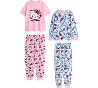 Hello Kitty - Pyjama avec pantalon long pour fille(pack de 2) NS8600 (146-152) (Bleu/Rose)