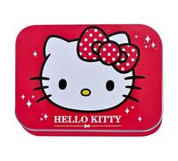 Hello Kitty Rouge Pansements Enfants - Boîte en Métal avec 24 Pansements Colorés - Waterproof & Hypoallergénique - Pansement Enfant pour Peau Sensible - Idéal École, Voyage & Premiers Secours