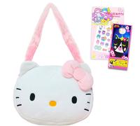 Hello Kitty - Sac à main en peluche pour filles - Ensemble cadeau avec peluche Hello Kitty, sangles et tatouages - Sac à bandoulière rose pour filles - Âge recommandé à partir de 4 ans