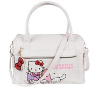 Hello Kitty Sac de voyage blanc, sac de week-end, fermeture éclair 38x26x16 cm (Blanc)