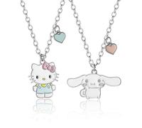 Hello Kitty Sanrio and Friends BFF Collier pour 2 personnes sous licence officielle - 40,6 cm + 7,6 cm, Zinc, Pas de gemme