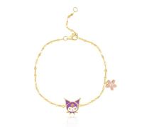 Hello Kitty Sanrio Bracelets pour femme - Bijoux plaqués or et argent avec pendentifs uniques, 7.5, Argent sterling, Oxyde de zirconium